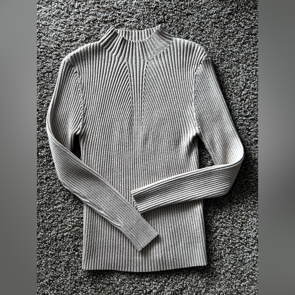 BNNU Tan Ribbed Knit Sweater